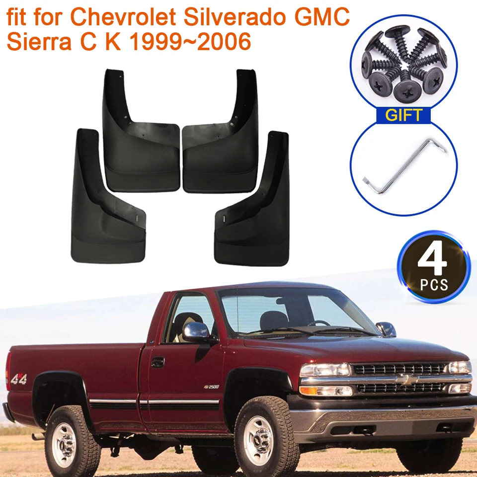 Pre Chevrolet Silverado GMC Sierra CK 1999 2000 2001 2002 2003 2004 2005 2006 Mudguards zadný blatník Fender Flare Flare Guard Guard Splash