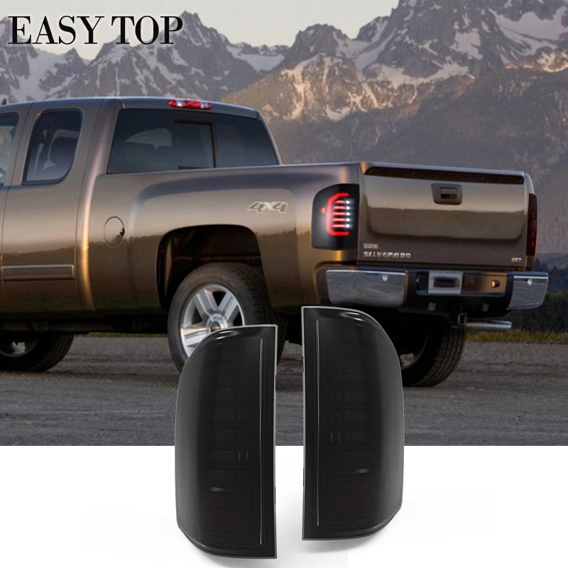 Pre Chevrolet Silverado Tail Light Svete Smoke LED TYPE TAILAMP 2007-2013