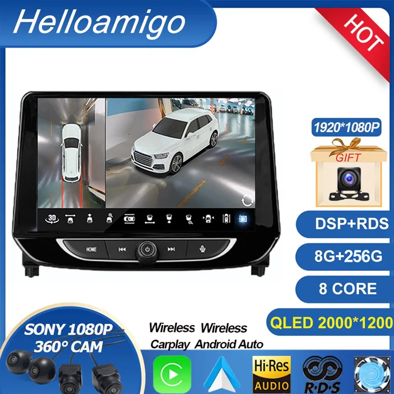 Pre Chevrolet Tracker 4 2019 2020 2021 2022 Multimediálne navigačné dotykové obrazovky Player Android 13 Radio GPS Monitor 2DIN DVD
