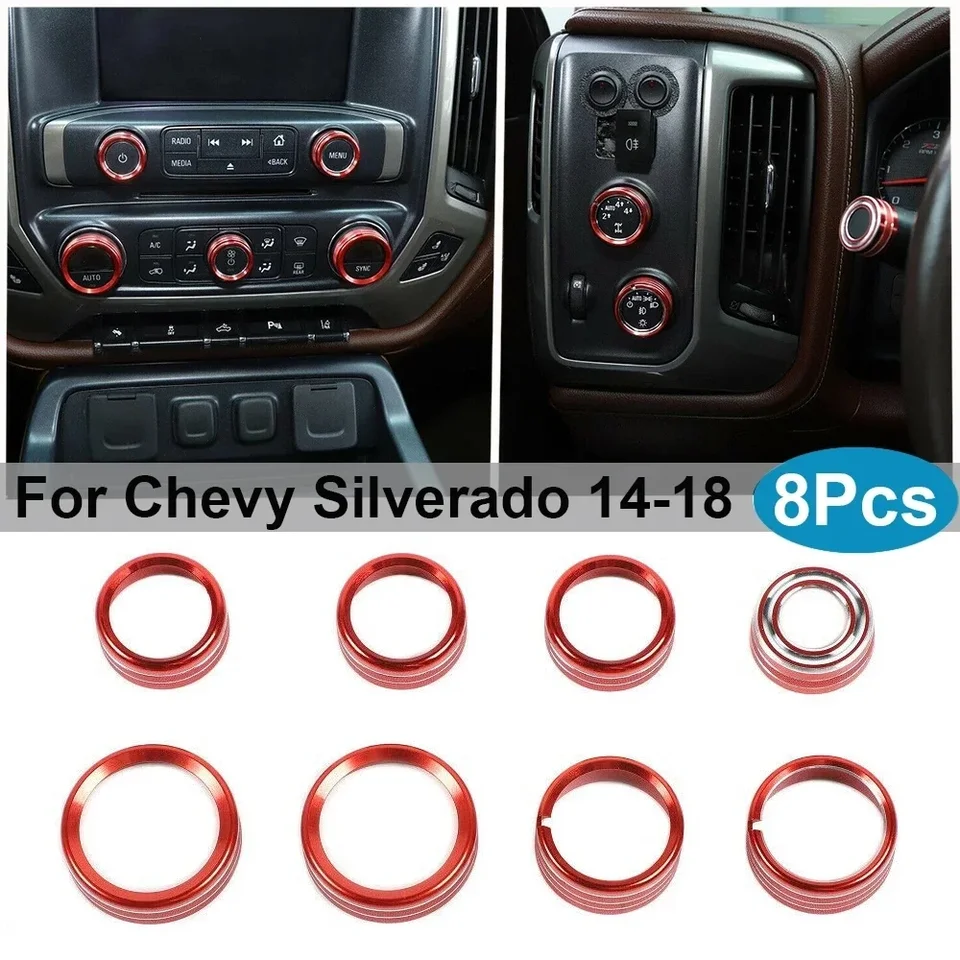 Pre Chevy Silverado 2014 2015 2016 2016 2017 2018 Centrum Car Center Switch Switch Knob Decor Cover Tin