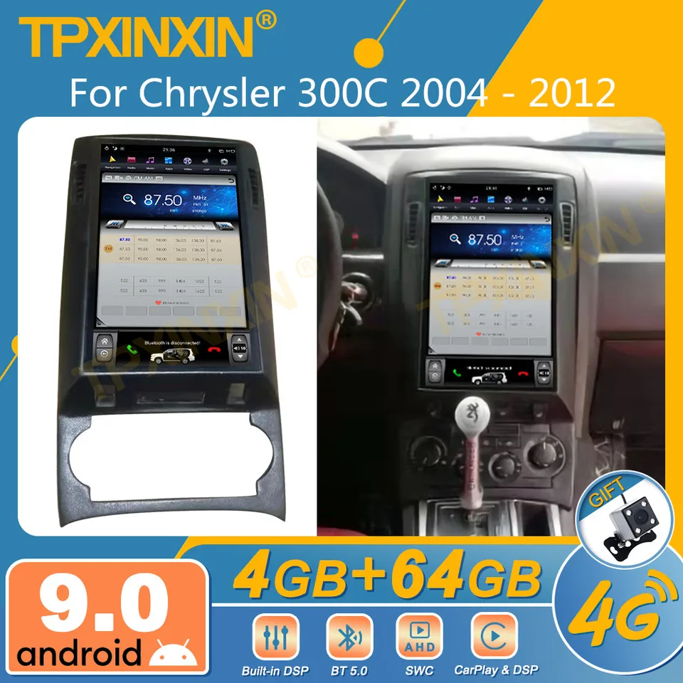 Pre Chrysler 300C 2004 - 2012 Android Car Radio 2 DIN Stereo prijímač Autoradio Multimedia Player GPS Navi Head Unit Screen Screen