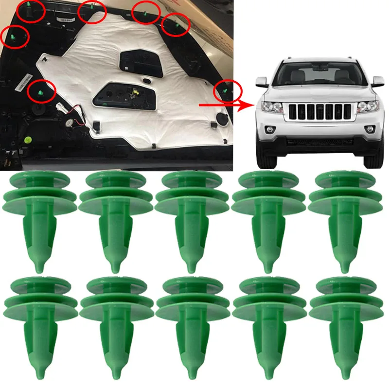Pre Chrysler Jeep Wrangler Grand Cherokee Dvere Panel Panel Fronteders Green Detoder Clips 6503204