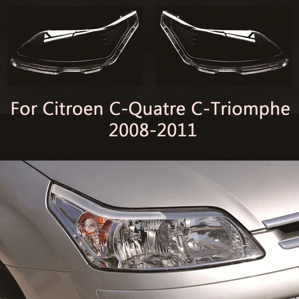 Pre Citroen C-Káda C-Triomphe 2008-2011 Sedanový kryt Sedan Cover Objektív sklenený sklenený predný svetlover