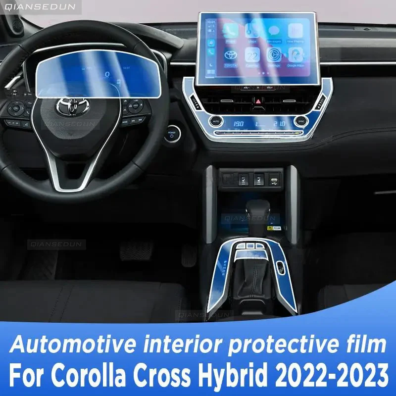Pre Corolla Cross Hybrid 2022-2023 prevodovka navigačná obrazovka Automobilový interiér TPU Protective Film Anti-Scratch Sticker