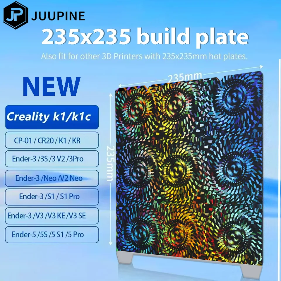 Pre crealitu K1 Build Plate K1c posteľ Creality K1 BuildPlate Tornado Skynet Pei List 235x235 Ender 3 S1 Ender 3 V3 SLAK