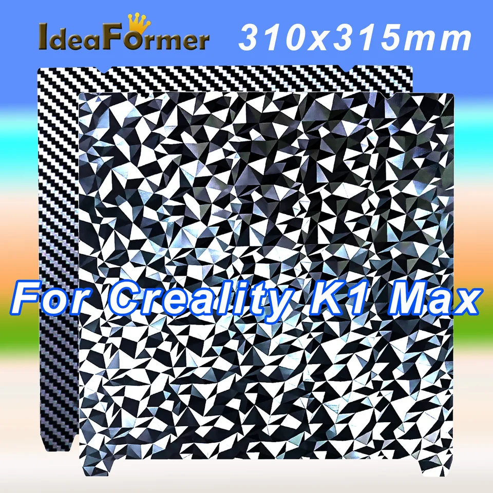 Pre crealitu zostavte dosku K1 Max Sheet Peo Pet Magnetic Build Plate 310x315 mm pre CR-10S pre crealitu K1 max. Max Sheet Spring Ocele Ocel