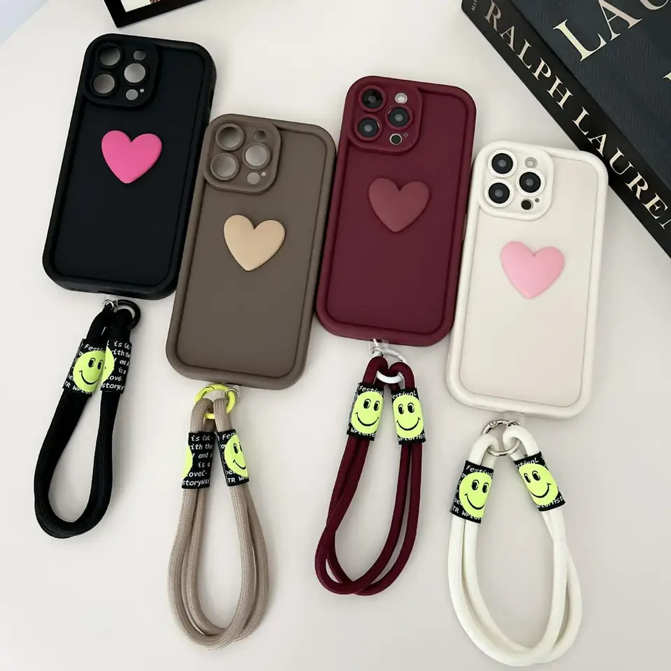 Pre cti x9 5g puzdro na česť x9b cti x9a Magic 4lite 5 6 Lite Pase Case Cuce 3D Love Heart+Lanyard Silikone Soft Cover Capa Capa