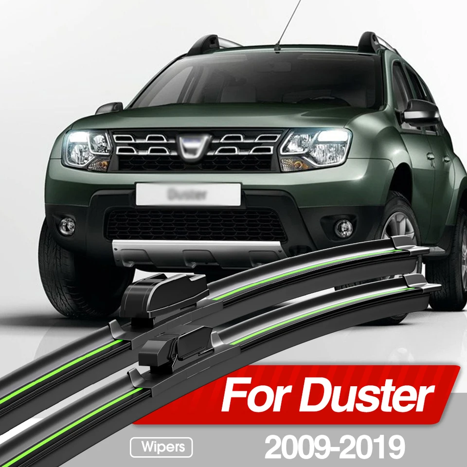 Pre Dacia Duster 2009-2019 Čepele predného čelného skla čepele 2ksové okenné príslušenstvo 2010 2011 2013 2013 2014 2017 2018