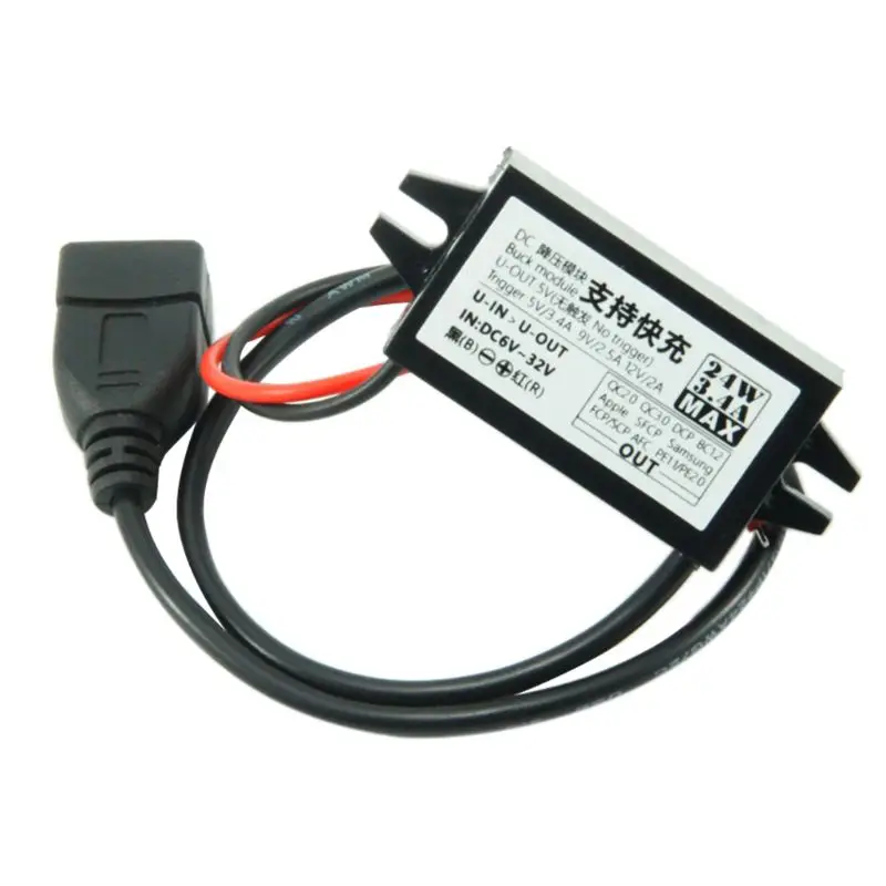Pre DC 6V ~ 32 V až 5V ~ 12V prepínanie napájacieho adaptéra USB prevodník pre auto