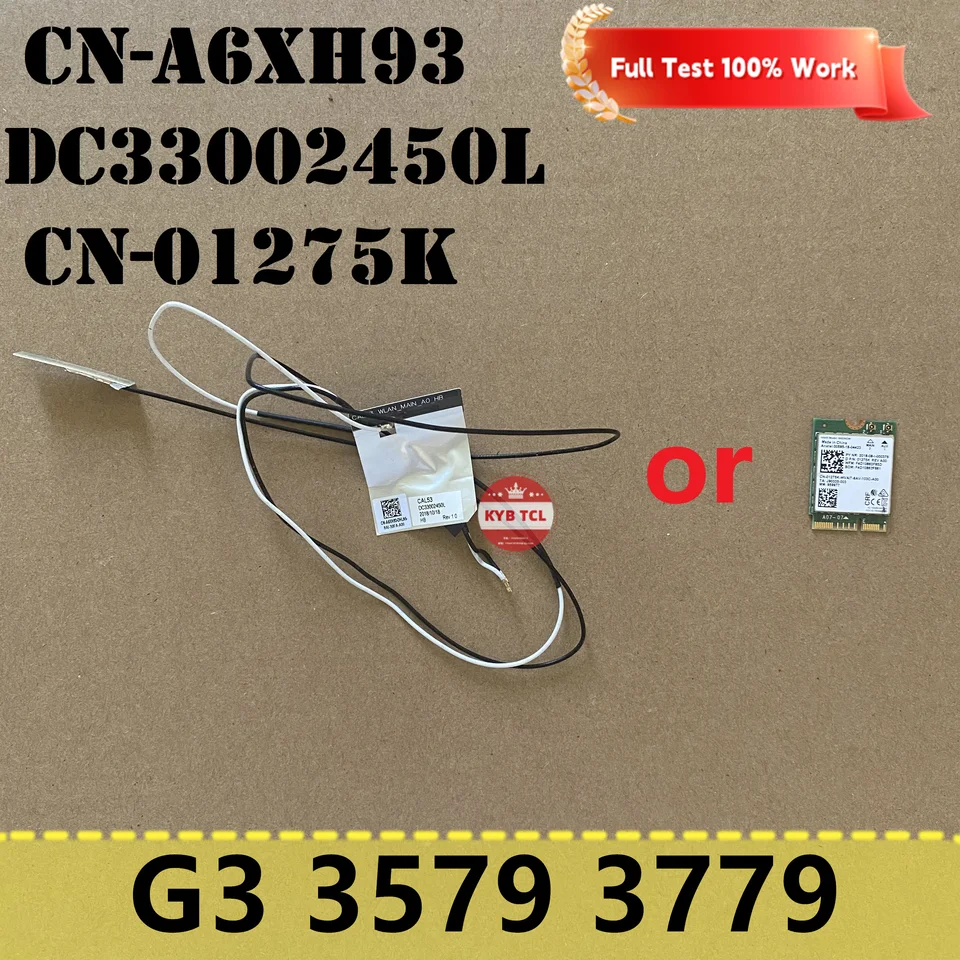 Pre Dell G3 3579 3779 Intel 9462ngW WLAN WiFi + BT 5.0 Wireless Card alebo Anténa CN-A6XH93 DC33002450L CN-01275K 01275K 1275K