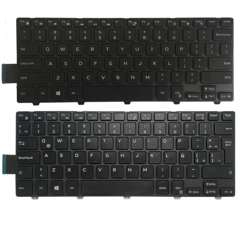 Pre Dell Inspiron 14 3000 3452 3458 3459 3442 3467 5447 5448 5441 5455 5458 5457 5459 7447 US/Latin/latinka/brazílska klávesnica pre laptop
