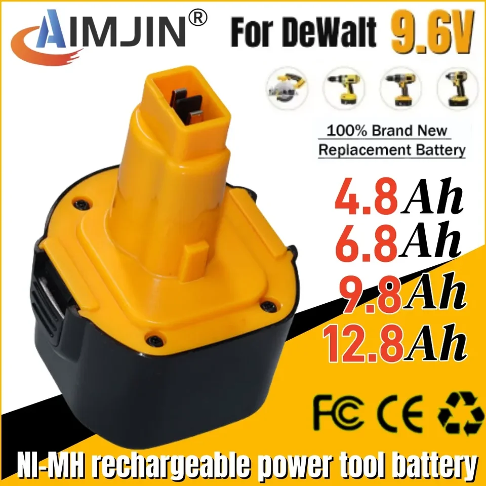 Pre DeWalt 9,6V 4.8/6.8/9,8/12,8AH Ni MH nabíjateľné zálohovanie napájacieho náradia prenosná batéria pre DE9061 DE9062 DW9061 DW9062 DE9036