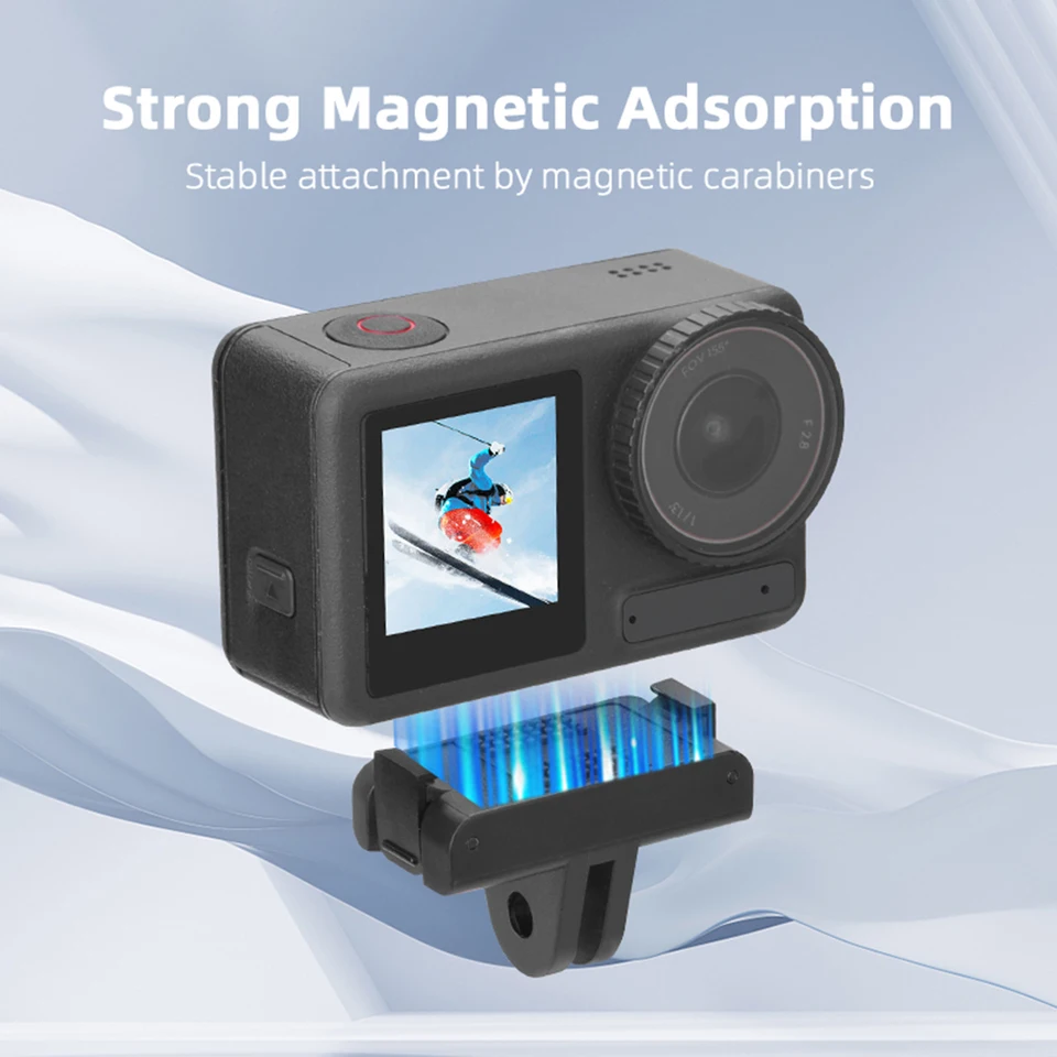 Pre DJI Action 4 3 Magnetic Claw Adapter 1/4 vlákno Univerzálny port Magnetické nekĺzanie rýchleho uvoľňovania Action 4 3 Príslušenstvo pre fotoaparát