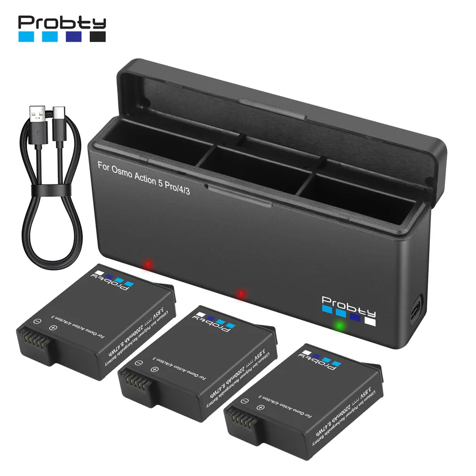 Pre DJI Osmo Action 5 Pro Action 4 Camera Batéria 2200 mAh batérie a nabíjačka pre akciu DJI Osmo Action 4/3