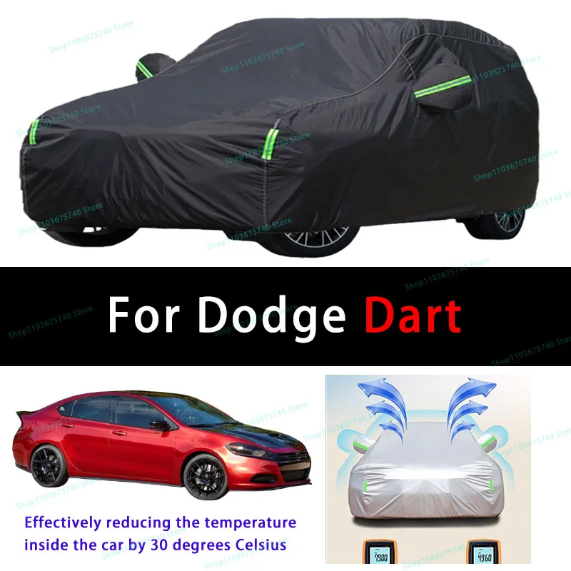 Pre Dodge Dart Full Car Covers Outdoor Slnko UV ochranu pred ochladením prachu Ochranný kryt Auto Ochranný kryt