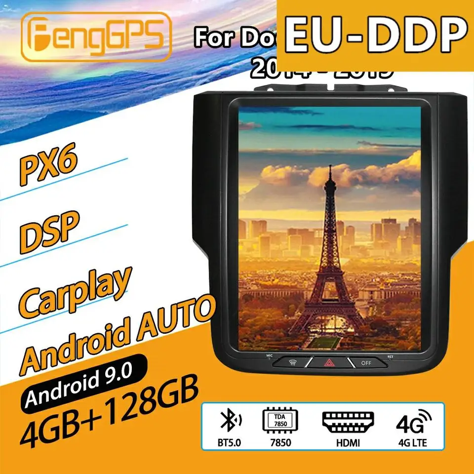 Pre Dodge Ram 1500 Android Radio 2014 - 2019 Multimediálny hráč GPS Navi Head Unit Autoradio Audio Stereo Cassette Recorder