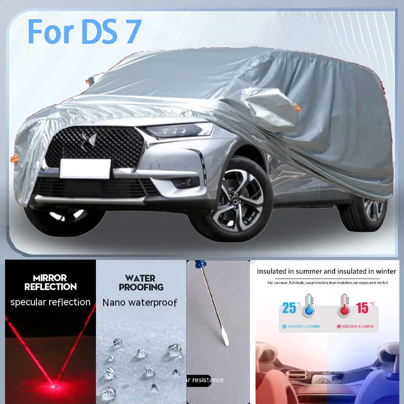 Pre DS 7 Celý automobilový pokryt s UVR-ochrany a zimné izolačné úlohy, dažďové, odrážajúce vlastnosti ATI-Frost.