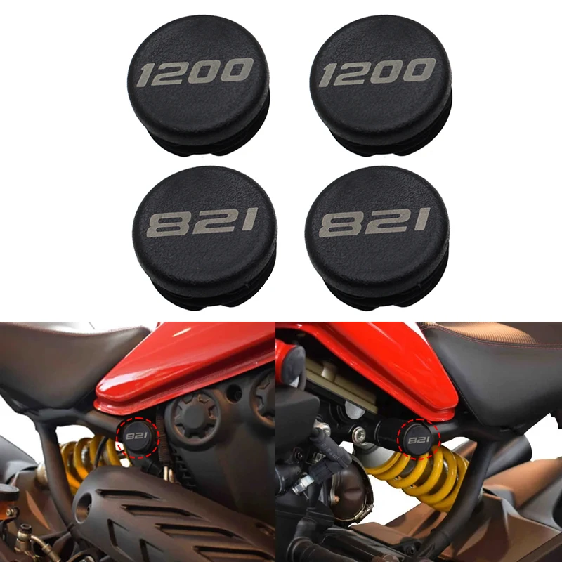 Pre Ducati Monster 821 Monster 1200 S 2014 2015 2016 Motocyklový rámčekový kryt Caps Caps Plug Ozdobenie rámu Set Príslušenstvo