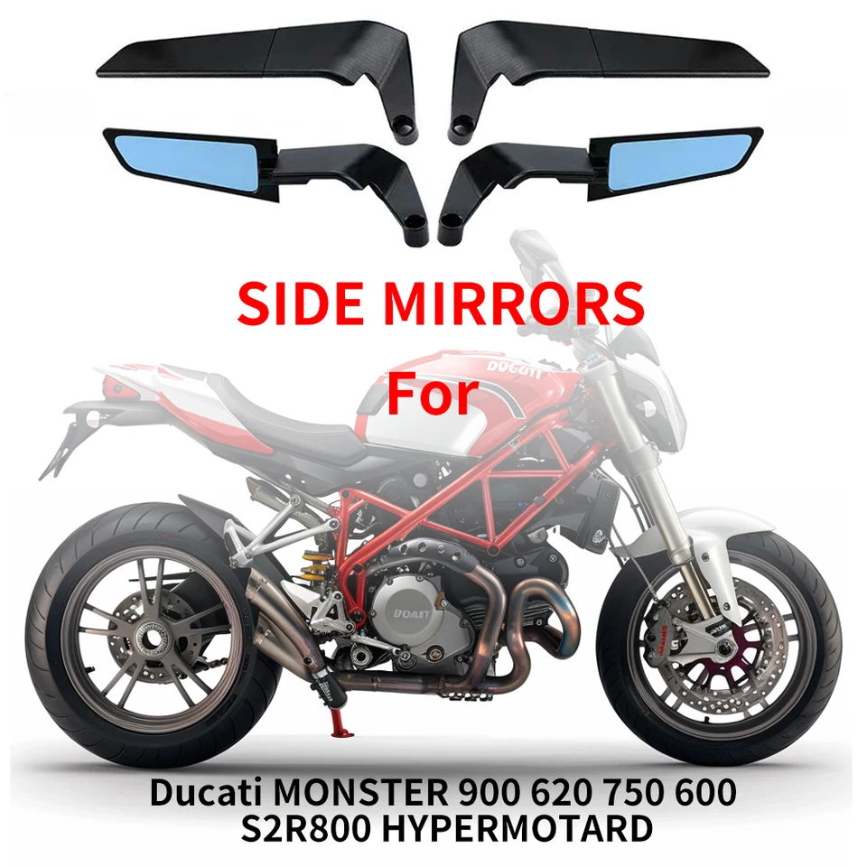 Pre Ducati Monster 900 620 750 600 S2R800 Hypermotard Motocykle zrkadlá