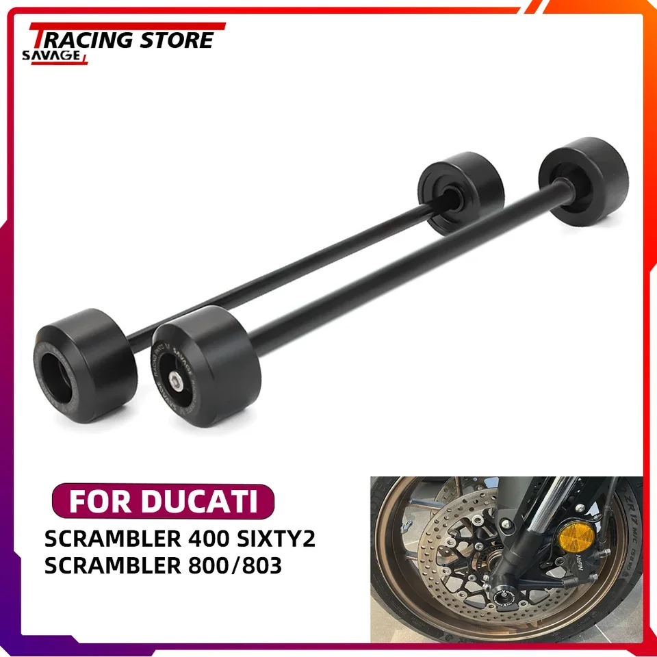 Pre Ducati Scrambler 800 803 Scrambler 400 Motocykel predné zadné kolesá nápravy vidlice Crash Slider Swingarm Cool Wheel Chrániče kolesa