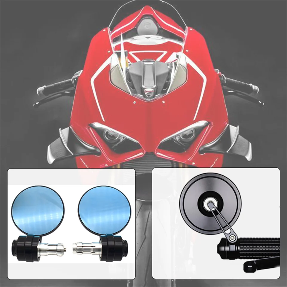 Pre Ducati Scrambler Dark Pro 2021-2023 Motocykel z nehrdzavejúcej ocele CNC CNC Hliník retro zrkadlo zadného videnia