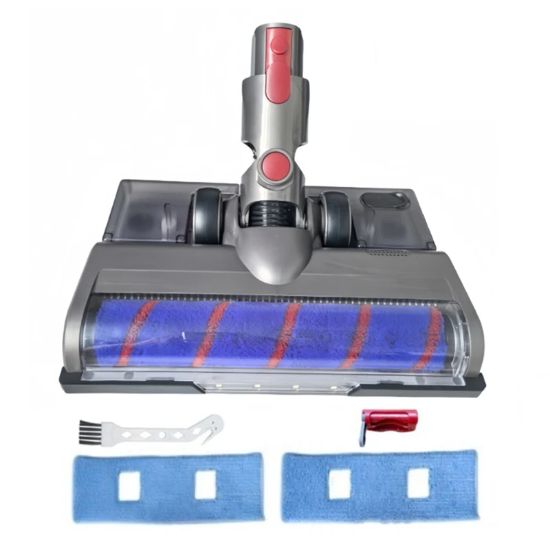 Pre dyson V7 V8 V10 V11 V15 Vákuum pripevnenia mäkkých kefových kefiek s LED prachovým svetlom s nádržou na vodu a podložkami mopov