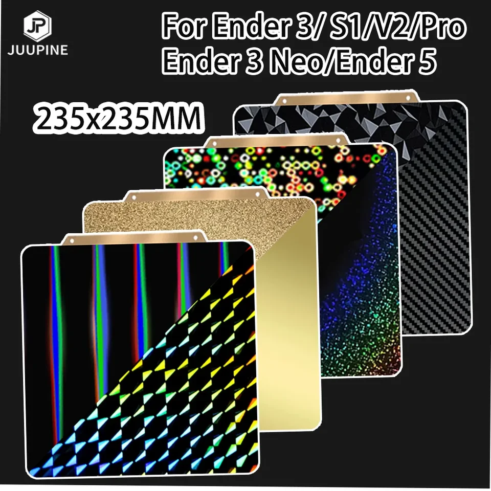 Pre ender 3 S1 Build Plate Teplo Beder Ender 3 V2 /NEO Ender 5 /Pro H1H Pey Peo Pet Pei List 235x235 Magnetická pružinová oceľová plech