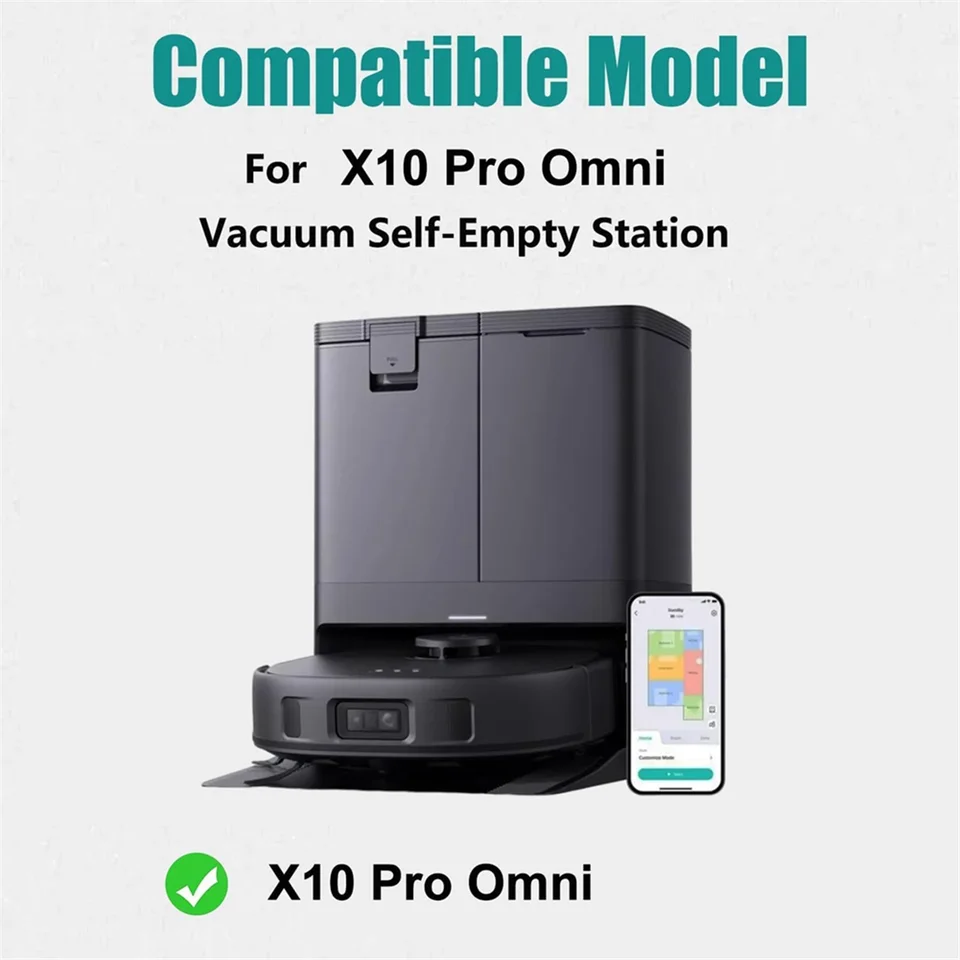 Pre Eufy X10 Pro Omni robot vákuum, umývateľné a opakovane použiteľné hlavné bočné kefy Hepa Filter