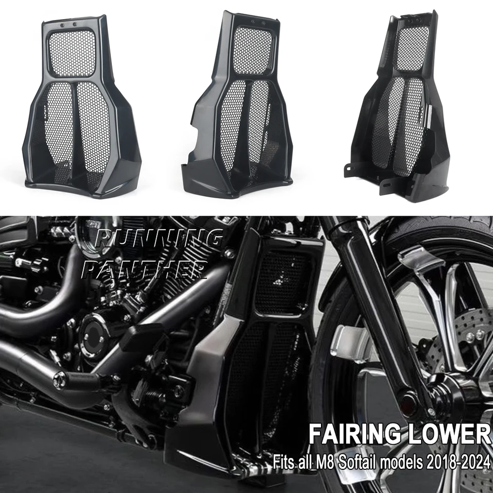 Pre Fat Bob 2018-2024 Motocyklové príslušenstvo, motocyklová kapotáž dolný predný spojler vzduchová priehrada Fairing Mudguard Cove