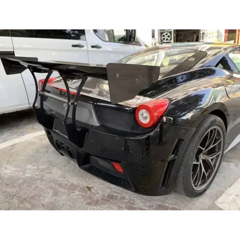 Pre Ferrari 458 488 2011-2019 Vysoko kvalitné skutočné uhlíkové vlákno zadný nárazník kufra kmeňa Spiler SPORE SPORE TOP WING BLODA