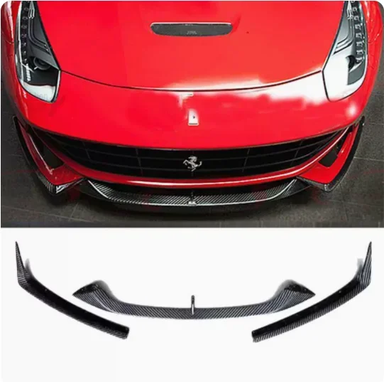 Pre Ferrari F12 Berlinetta 2013 2014 2015 predný nárazník Spliters Spoiler Skutočná súprava tela z uhlíkových vlákien Body