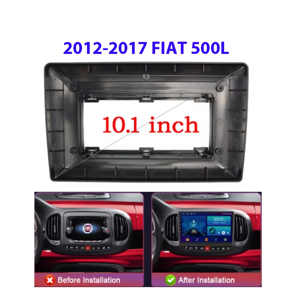 Pre Fiat 500L 2012-2017 (10,1inch) Automobilové rádio fascia Android MP5 Stereo Rerm Player Player 2Din Head Unit Panel Kit