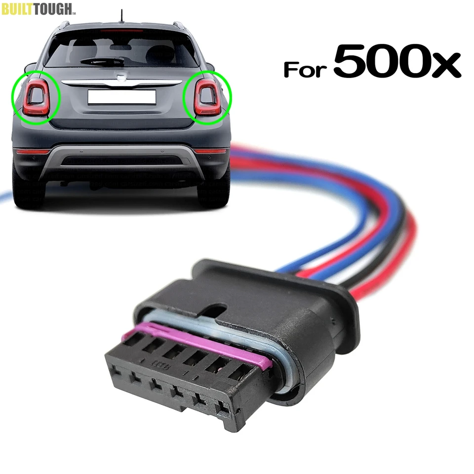 Pre Fiat 500x 2014 - 2024 6pin zadný konektor zadného konektora konektora Pigtail Zátka predobarovaný káblový kábel 2017 2018 61132359993