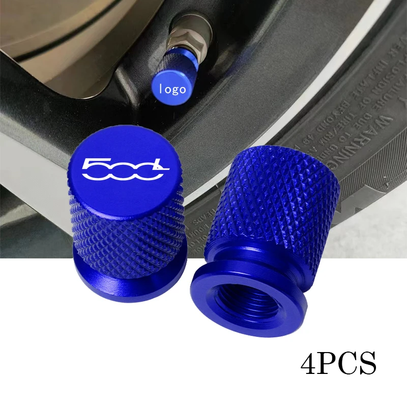 Pre Fiat Abarth 500L 500 kovový dekor automobilu Airoda Airproof Autorusové pneumatiky Caps Caps Caps Pneumatika Smel Covers Airdust Waterproof 4ks
