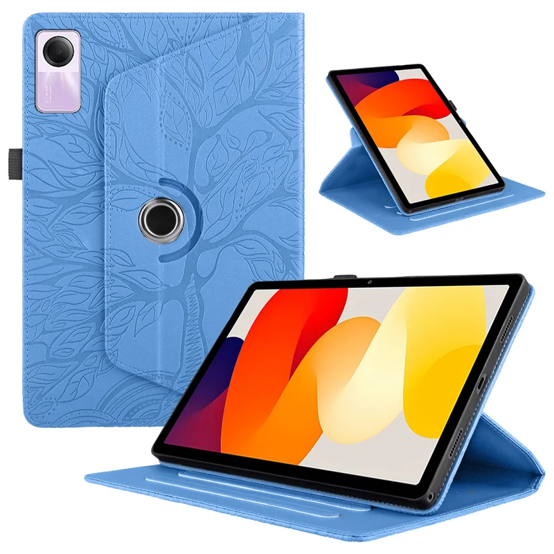 Pre fond Redmi Pad SE 11 palca puzdro 3D strom vyrazený 360 stupňov otáčanie tabletu pre flip stojan pre kryt puzdra Xiaomi Redmi Pad SE