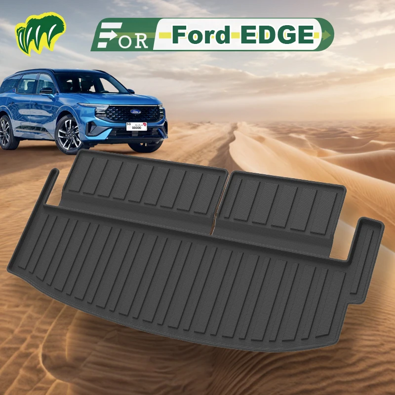 Pre Ford Edge L Plus 20 21 2015-2023 Custom Fit Car Trunk Mat celú sezónu Čierny nákladný rohož 3D tvarovaný laser meraný kmeňový kmeň