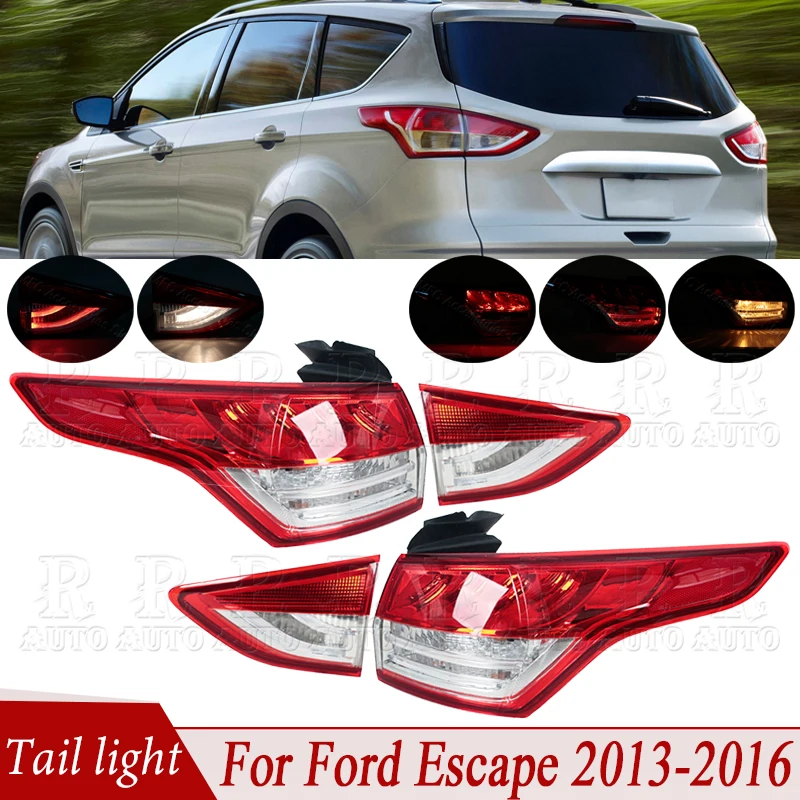 Pre Ford Escape 2013 2014 2015 2016 2016 Zostava zadného svetla ROZVODÁVANIE LIGHTREAR Turn Signal SIGLE SLONT STOP STOP LIGHT FOG LAMP Taillamp