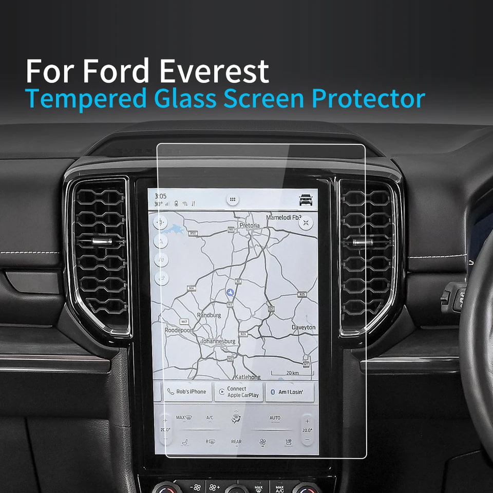 Pre Ford Everest 2023 Ochranca dotykovej obrazovky Templered Glass Ochranný film CarPlay Video Car Automatické vozidlo Exteriérové ​​doplnky