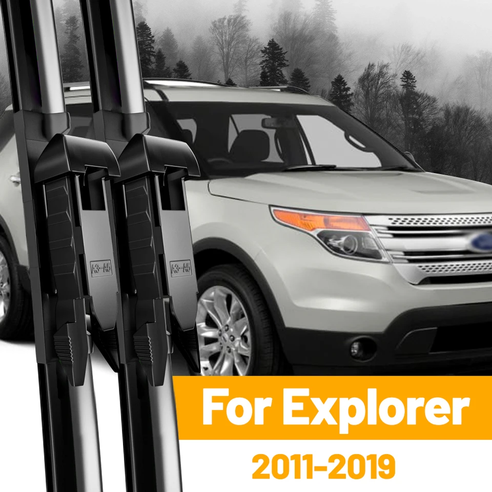 Pre Ford Explorer Front Wiper Blades 2011-2019 2013 2014 2015 2016 2017 2017 2018 Černé sklo okien čelného skla 26 +22