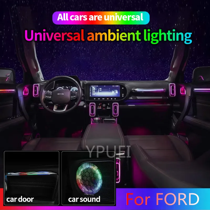 Pre Ford Focus Mondeo Fiesta Party Ranger Kuga Puma 213 Farba RGB Symphony LED interiér Interiér LICTLE LIGHT Automatické príslušenstvo