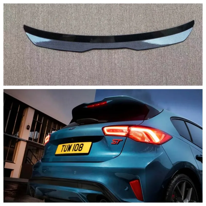 Pre Ford Focus ST SPOLER MK3 Hatchback 4D externý malý spojler čiapka ABS Tail Texture Texture Carbon Fiber Krídle 2019-2012