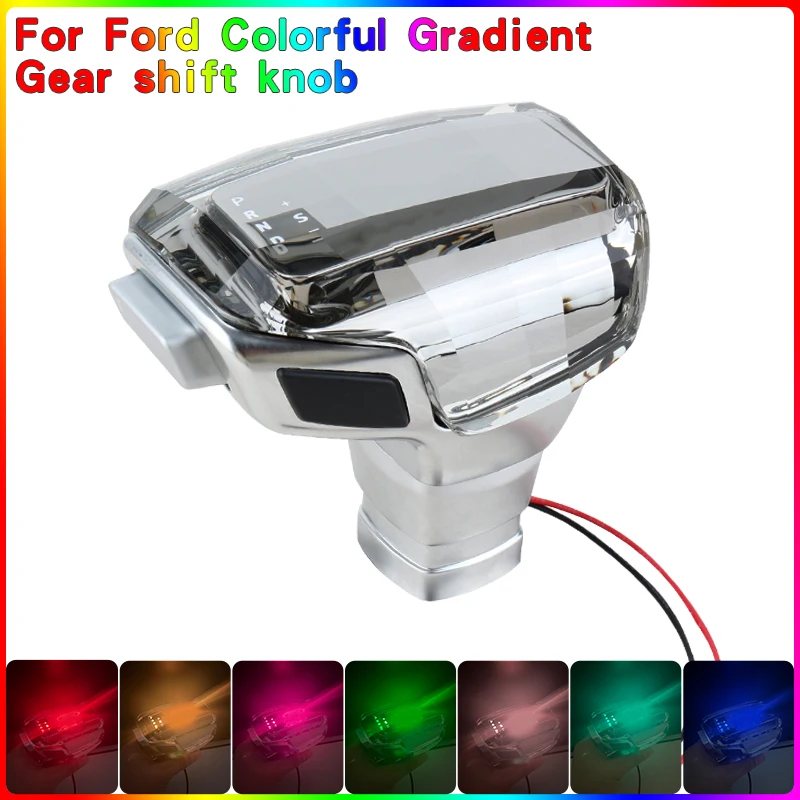 Pre Ford Mondeo Max Fiesta Everest LED Crystal Gear Shift Knob Kanobník prevodovku prevodovku prevodovku osvetlená prevodová kolesá