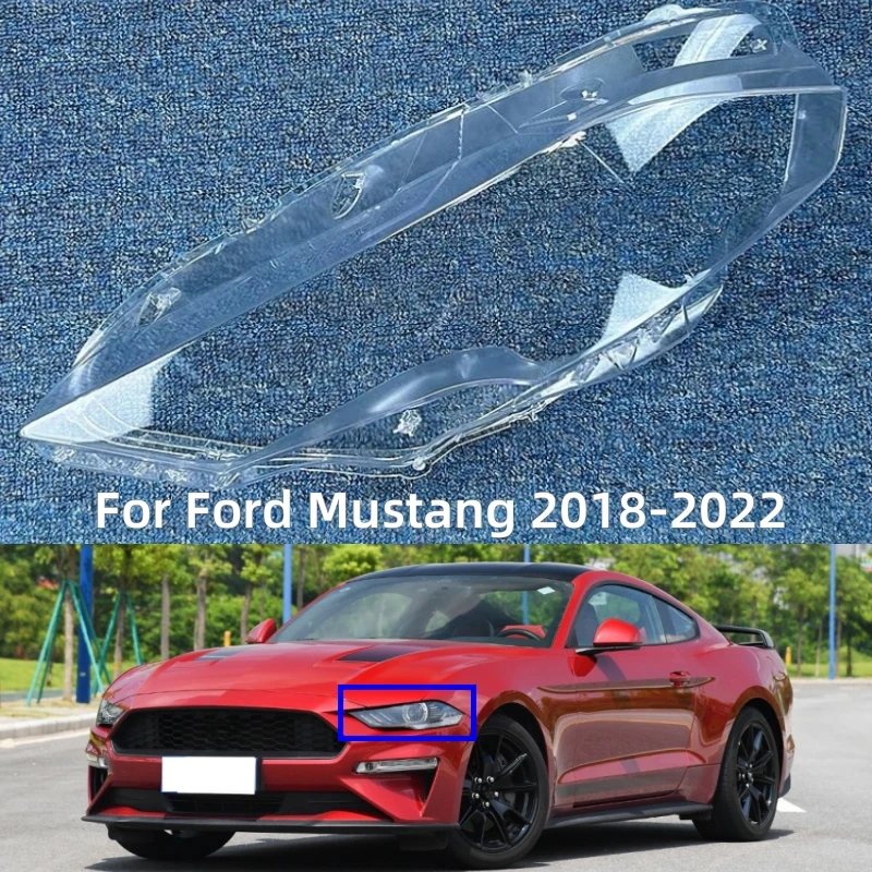 Pre Ford Mustang 2018 2019 2020 2021 2022 Svetlá automobilu P škrile priehľadné počítačové materiály svetlomety svetlá sklenené sklenené plášť