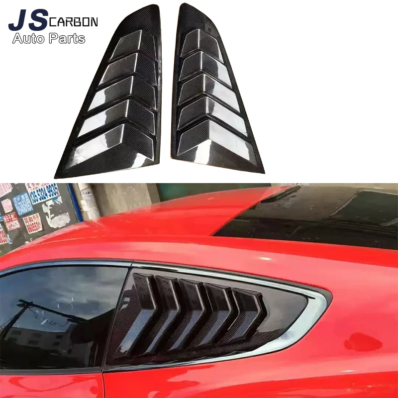 Pre Ford Mustang Rambo v štýle uhlíkových vlákien Stylingové okenné púšte