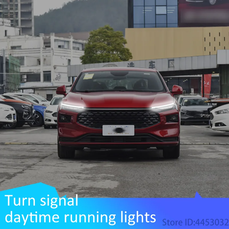 Pre Ford Ranger Focus Maverick F150 LED DRL Car DayTimerunning Light Flexibilný vodotesný vodotesný tok brzdových toku svetlometov2pcs12v