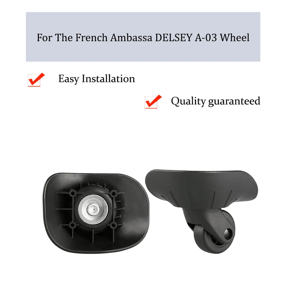 Pre francúzsku veľvyslanec Delsey A-03 Univerzálny výmena kolesa Trolley Case Pase Pase Chate Chate Chate Tichá hladký nárazový kolesá absorbujúci náraz