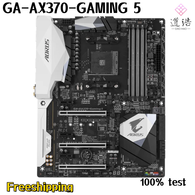 Pre GA-AX370-Gaming 5 základnej dosky 64 GB HDMI M.2 Socket AM4 DDR4 ATX X370 Mainboard 100% Testovaná plne práca