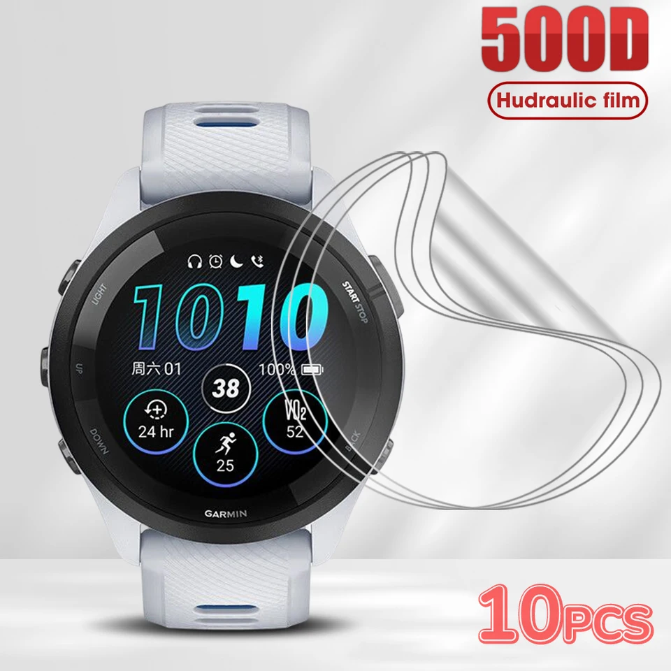 Pre Garmin Forerunner 255 255S 265 955 Chránič obrazovky Anti-Scratch Soft Soft Hydrogel Film HD Clear Cover Smartwatch Príslušenstvo