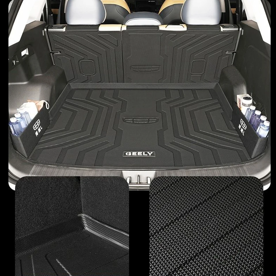 Pre Geely Boyue L 202 3Car Trunk Mat Full Surround TPE Špeciálny vodotesný chrbticový chrbát Automobily Modifikácia automobilového zariadenia