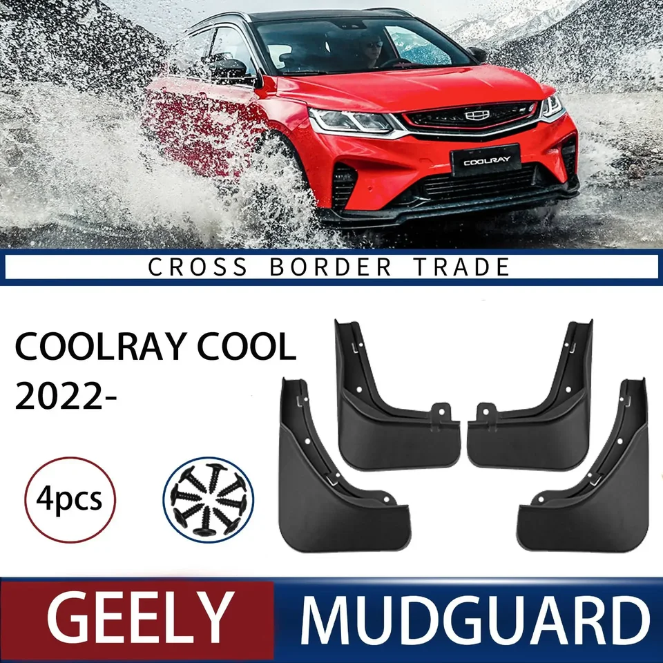 Pre Geely Coolray Cool 2022-2023 Automobilové klapky na bahno Splash Guards Mudguards predný zadný štýl predného zadného vozidla